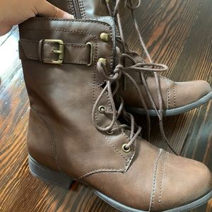 leather combat boots for women